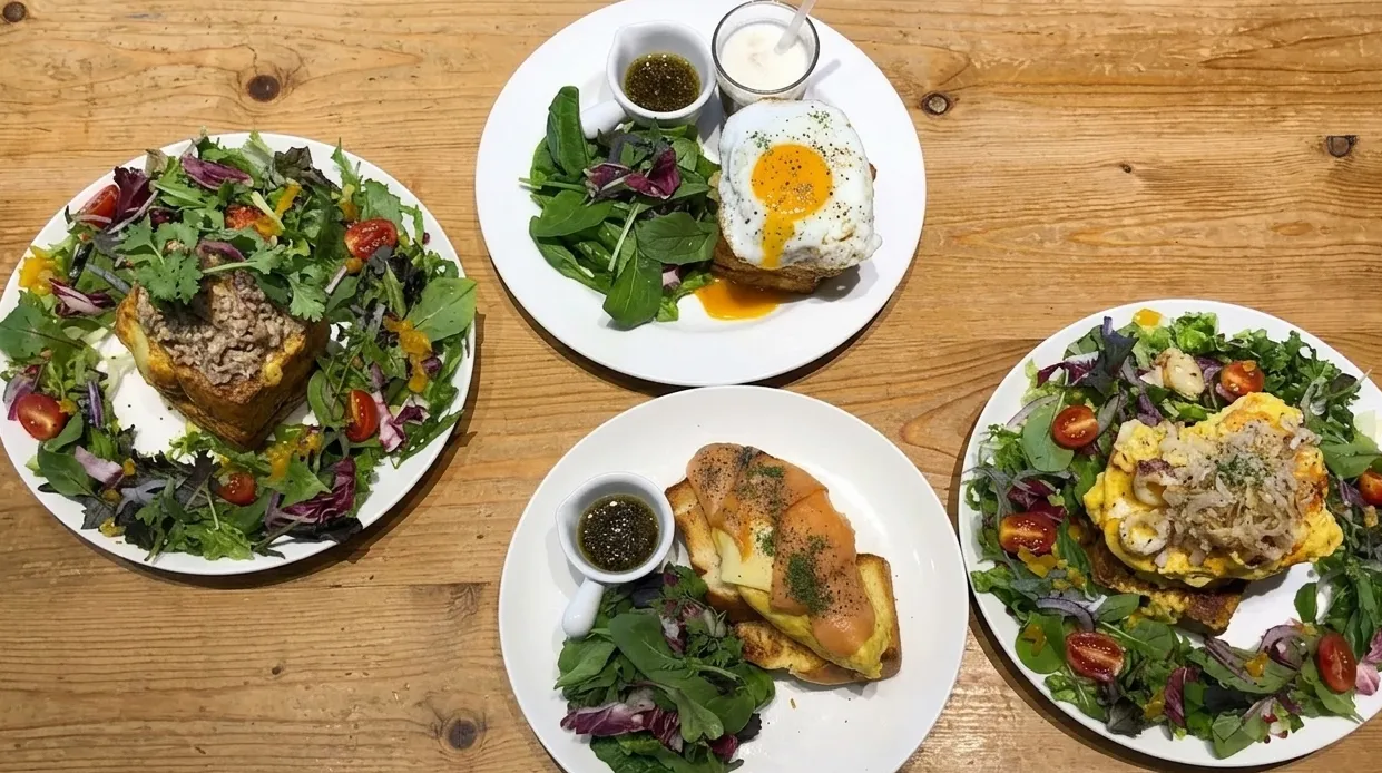 李氏商行早午餐的生菜給超級多