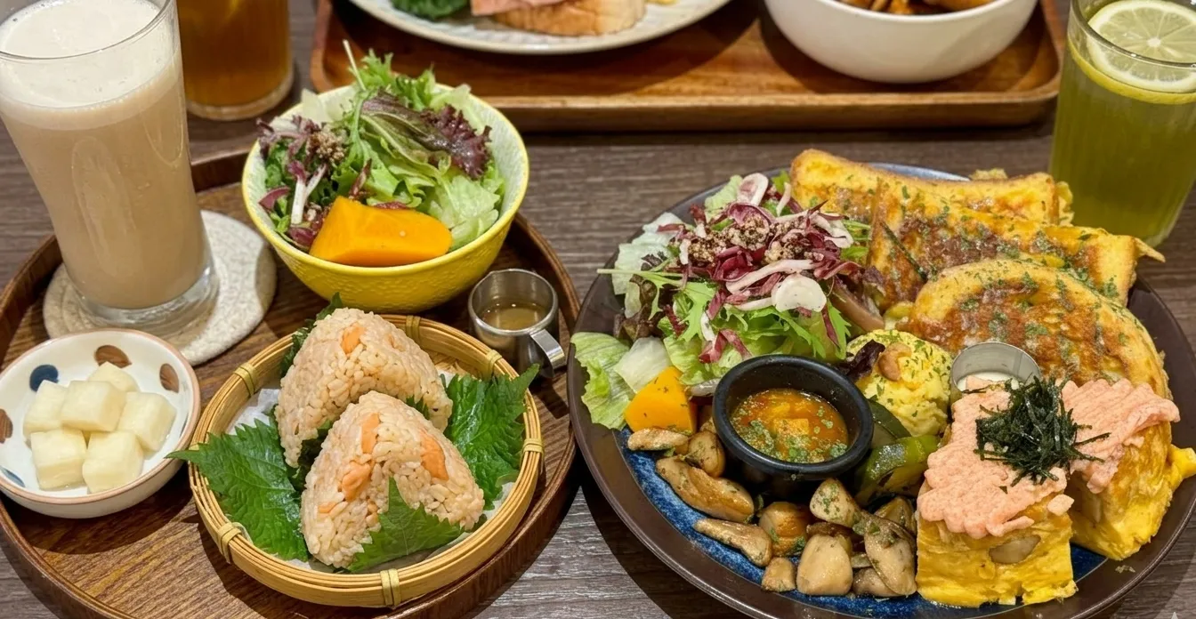 辣味明太子烘蛋跟烤飯糰