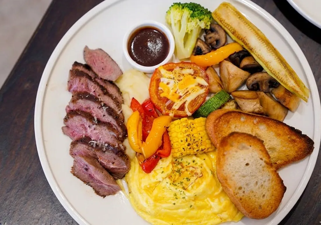 300元的牛排餐盤